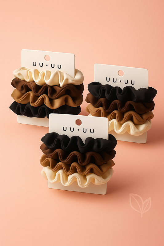 Satin Hair Scrunchies for Women – Soft Elastic Hair Bands