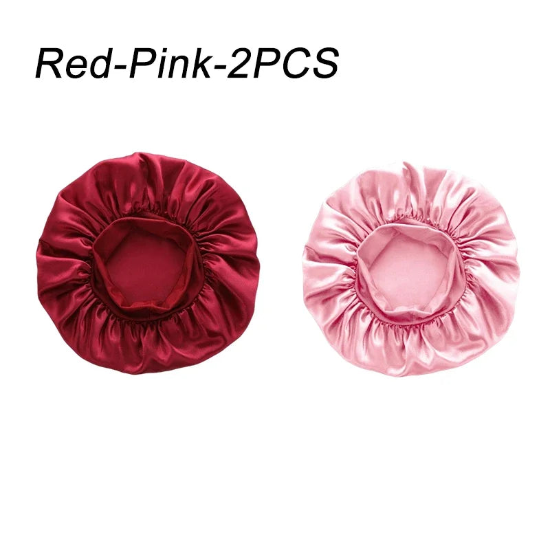 New Women's Satin Solid Wade-brimmed Hat