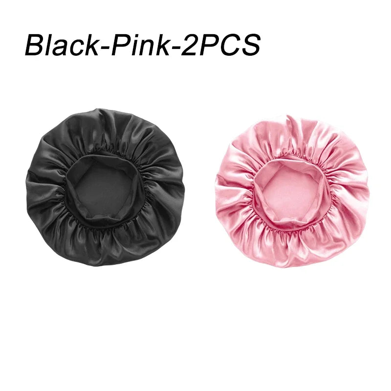 New Women's Satin Solid Wade-brimmed Hat