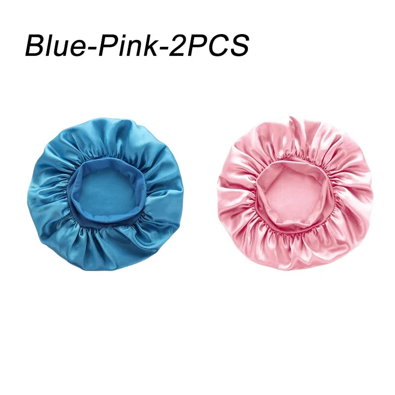 New Women's Satin Solid Wade-brimmed Hat