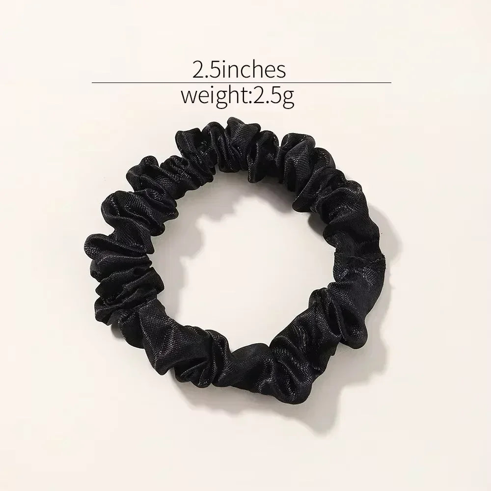 Satin Hair Scrunchies for Women – Soft Elastic Hair Bands