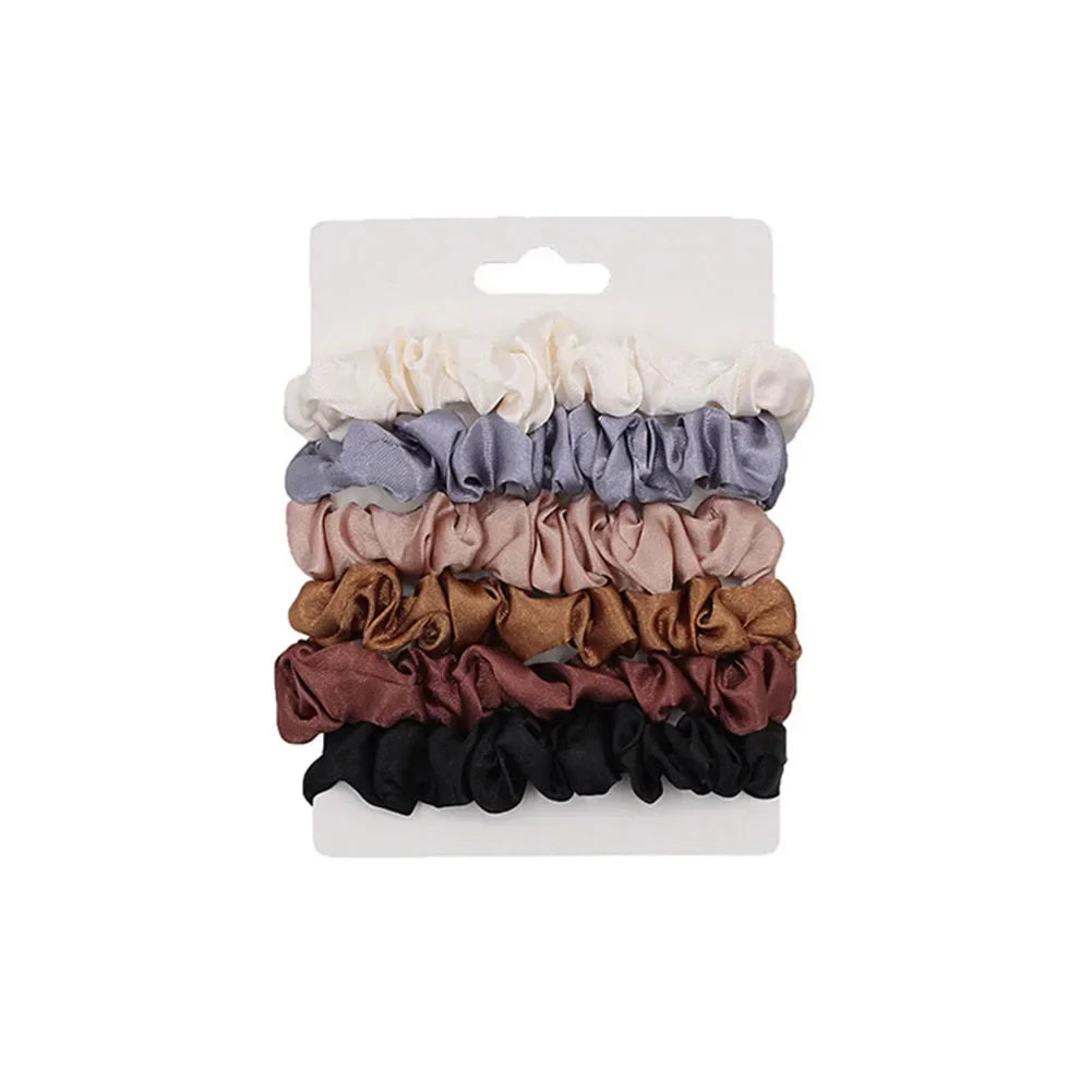 Satin Hair Scrunchies for Women – Soft Elastic Hair Bands